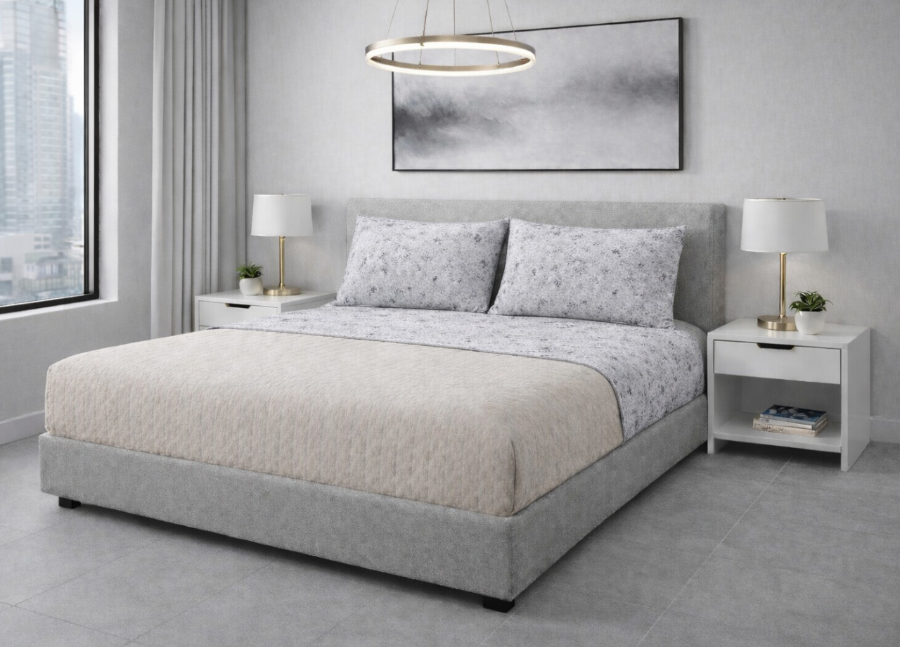 Completo Lenzuola Letto 100% Cotone Made In Italy Disegno Mitril - immagine 12
