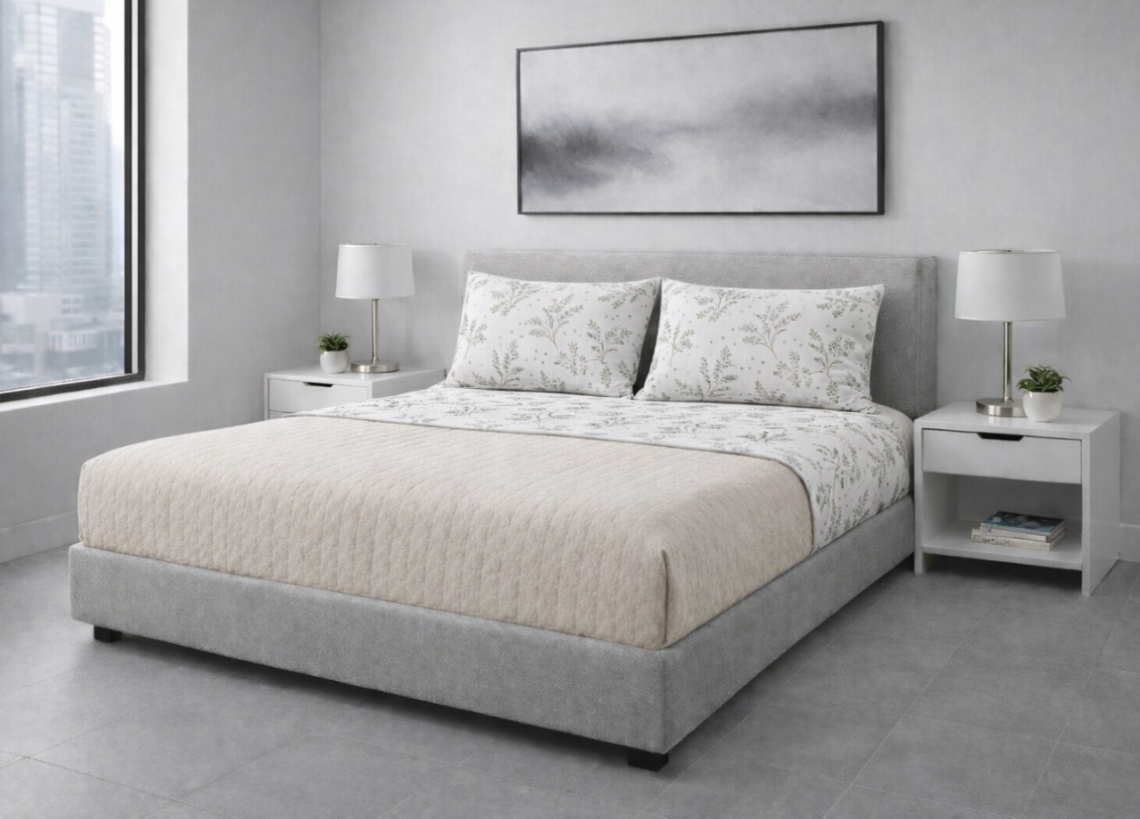 Completo Lenzuola Letto 100% Cotone Made In Italy Disegno Sambuco - immagine 12