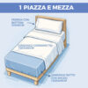 Completo Lenzuola Letto 100% Cotone Made In Italy Disegno Mitril - Thumbnail Image 8