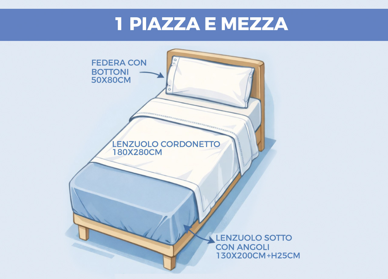 Completo Lenzuola Letto 100% Cotone Made In Italy Disegno Sambuco - immagine 8