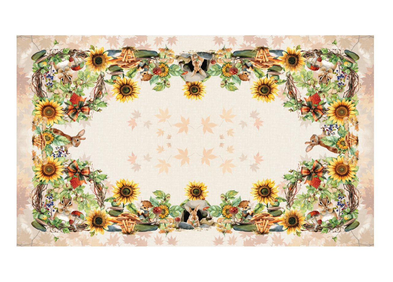 Tovaglia Autunnale Copritavolo Cucina 100% Cotone Digitale Girasoli GI 26 Tovaglia Autunnale Copritavolo Cucina 100% Cotone Digitale Girasoli GI - immagine 2